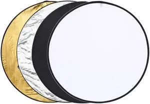 110cm 5-in-1 Collapsible Multi-Disc Light Reflector Translucent Silver Golden White and Black for Studio Photography 110cm 5-in-1 Collapsible Multi-Disc Light Reflector Translucent Silver Golden White and Black for Studio Photography