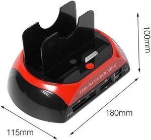 All in 1 HDD Docking 2.5"/3.5" USB 2.0 Card Reader IDE SATA Dock Station High Speed Transfer One-touch Backup OTB Function