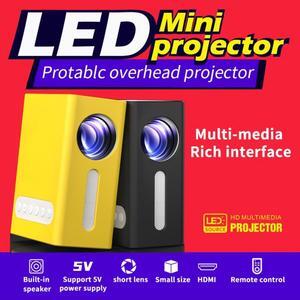 Hot Black T300 Portable Projector HD High-efficiency LED Projector Multi-interface Home Theater Video Projector Dropshipping