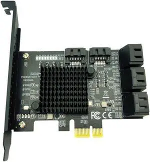 8 Port SATA 3 PCI Express Expansion Card PCI-E SATA Controller PCIE 1X to SATA Card SATA3.0 6Gb Adapter Add On Cards for HDD SSD