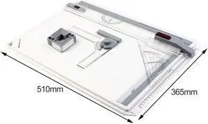 A3 Drawing Board Table with Parallel Motion Adjustable Angle Draftsman Portable Art Painting Drawing Tools Palette Dropshipping