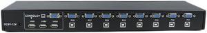 Small Size 8 Ports USB 2.0 External KVM Switch Box Manual Switcher Support for 1920x1440 VGA Splitter Adapter