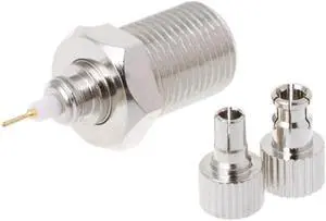 F Female To TS9 & CRC9 Male Plug Coaxial Adapter RF Connector Nickel Plated