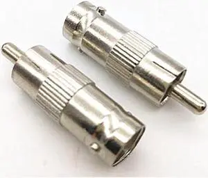 10pcs BNC Connector Female to RCA Male BNC Female Head Turn AV Plug Male Audio and Video Cable Adapter AV Signal Conversion