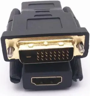 Gold-Plated DVI To Adapter Computer DVI Male 24+1 Female DVI Revolution HDMI-compatible Female Adapter
