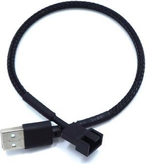 USB To 4Pin Computer Fan Adapter Cable 5V To 12V Power Cable Connector 4pin Fan To USB Adapter 30CM
