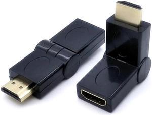 Connector Adapter 180 ° Angle HD- Compatible Male To HDTV Female Converters for 1080P HDTV Cable Adaptor Extender