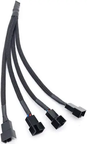 Fan Splitter 4pin Adapter Cable 1 to  4 Computer CPU Fan Splitter PC Fan Extension Power Cable
