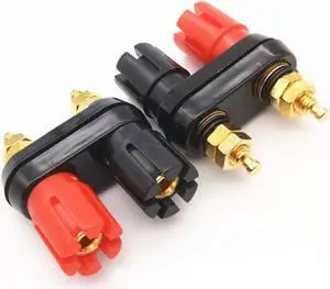 2Pcs/set Banana Plugs Couple Terminals Red Black Connector Amplifier Terminal Binding Post Banana Speaker Plug Jack