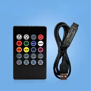 20 Key Mini Music Controller USB 5v Colorful Light with Controller LED TV Background Light