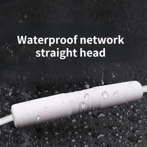 Outdoor RJ45 Network Waterproof Connector Straight-through Head Outdoor Broadband Network Cable Extender Lengthened Two-end