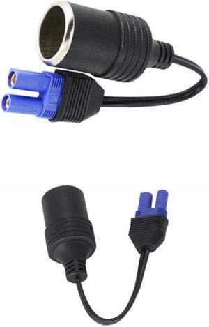 Portable EC5 Cigarette Lighter Socket Adapter Connector for 12V Car Booster Car Jump Starter