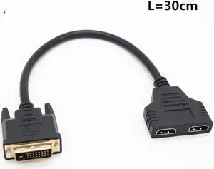 HDMI-compatible to DVI Transfer Cable 1m/1.8m 24pin Dual-channel Two-way Mutual Transfer High-Definition Computer Cable