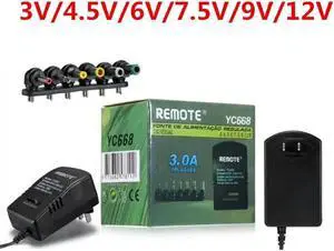3V 4.5V 5V 6V 7.5V 9V 12V 2A 2.5A AC/DC Adapter Adjustable Power Supply Universal Adaptor Charger for LED Light Bulb Strip CCTV