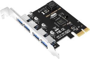 SSU PCI-E To USB3.0 Expansion Card Four Port High Speed Desktop USB3.0 Expansion Card Four Port Rear Via