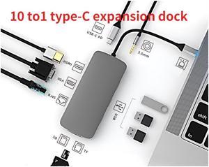 USB C HUB Type C to HDMI-compatible USB 3.0 Adapter 10 in 1 Type C HUB Dock for MacBook Pro Air USB C Splitte