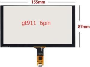 6.2-inch 155*87mm  155*88mm   GT911 6pin capacitive touch screen usb control card raspberry pie Windows 7 8 10 drive