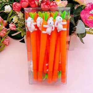1pcs Carrot Style Cartoon Gel Pen Cute Magic Pens Kawaii Gel Pens For School Writing Novelty Stationery Girls Gifts Hot