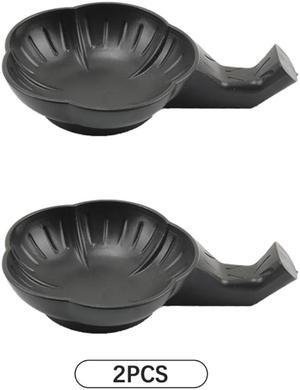 2Pcs Writing Brush Pen Holder Ink Stone Design Of Flowers Shape Plastic Ink Plate For Chinese Calligraphy Practice Art Supply