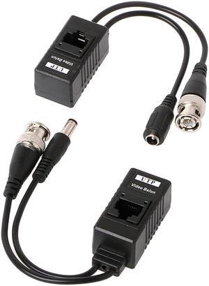 1 Pair BNC To RJ45 Passive Video Power + Audio Balun Transceiver For CCTV Camera