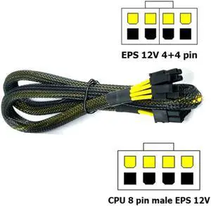 4Pin PC Cable CPU Power Supply Extension Cord 80cm Cable Desktop 4 Pin 4P ATX Power Male to Female Connector Cable UL 18AWG Wire