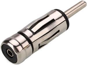 1*4cm Car Vehicles Radio Stereo ISO To Din Silver Aerial Antenna Mast Adaptor Connector Alloy Aerial Plug