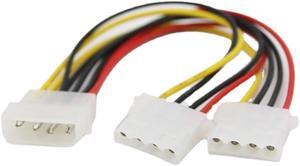 2ports 4 pin PATA Male to 4 p Molex Male Splitter Professional Hard Drive Extension Chassis Computer power cord Factory Price