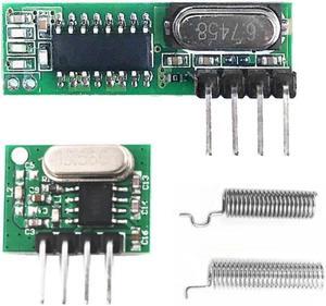 433 Mhz Superheterodyne RF Receiver Module and Transmitter Module with Antenna for Arduino DIY Kit 433Mhz Remote Controls