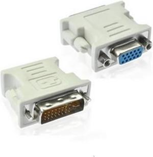 Connector Computer Monitor Video White Plastic Durable DVI 24+1 To VGA Female Multi-Purpose Converter Adapter Mini