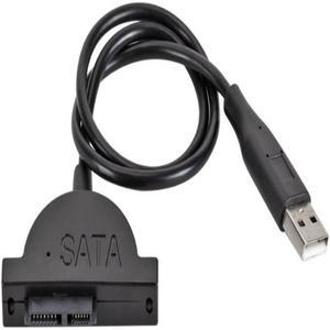 USB 2.0 To Mini Sata II 7+6 13Pin Adapter for Laptop CD/DVD ROM Slimline Drive Converter Cable Screws Steady Style 1PCS