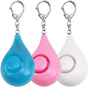 Portable Emergency Girl Women Security Alarms Self-Defense 130 DB Decibels with LED Light Safety Key Chain Pedant Anti-wolf