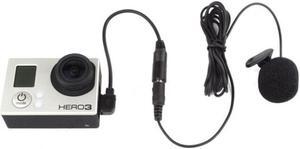 3.5mm Active Clip Microphone with Mini USB Audio Adapter Mic Cable for Gopro Hero 3 3+ 4 Action Camera Accessories Kit