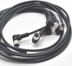 DIN EN61076-2-101 Industrial Automation Series Aviation Plug M12 8-core Female Elbow with Wire Connector