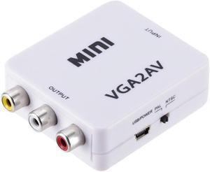 VGA To AV Mini Converter Adapter with 3.5mm Audio 1080P VGA To AV HD Converter Conversor for PC To TV HD Computer To TV