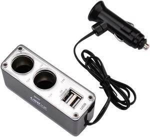 Hot Selling Car 2 Way Car Lighter Splitter Charger Power Adapter DC+USB 2 Port Plug 12V-24V Splitter Lighter Cigarettee Lighter