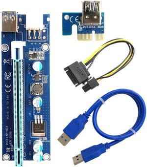 VER008C Riser Card USB3.0 PCI PCIE PCI-E 1X To 16X Extender est 60CM 008C Riser Adapter with LED for GPU Miner Mining