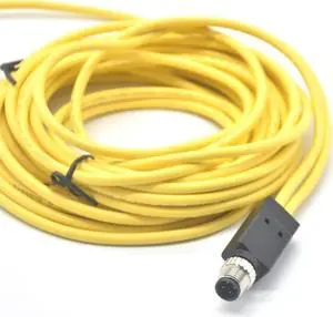 Straight Waterproof 4pin M12 Sensor Connector Injection Aviation 1 In 2 Connector M8 Male and Female Connector Plug Cable Wire