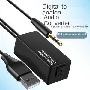 3.5mm USB2.0 Audio Converter Cable High Fidelity Stable Transmission Driver-free Optical Fiber/Coaxial for PS4 Xbox One TV