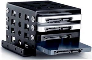 4-Bay 3.5 Inch To 2.5 Inch Hard Drive Caddy Internal Mounting Adapter Bracket Aluminum Alloy Mobile Holder