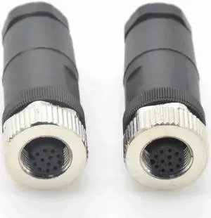 M12-12P Sensor Connector Waterproof Male&female Plug Screw Threaded Couplingtype Sensor Connectors M12-12P Sensor Connector Waterproof Male&female Plug Screw Threaded Couplingtype Sensor Connectors