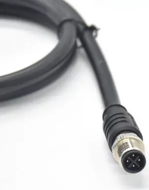 Waterproof Pin Plug Connector Connector M12 S-coded Motor Power Supply Line Use Connector 3+PE High Current Plug Adapter