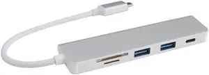 Type-C HUB Hub 2-port USB3.0 + SD/TF Card Reader + Charging Multifunctional Five-in-one Converter