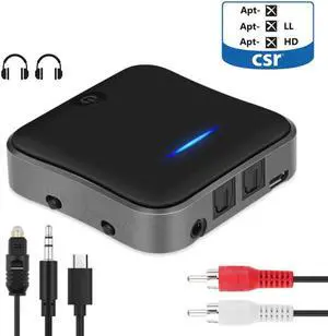2-in-1 Multifunctional Optical Fiber Bluetooth 5.0 Adapter Receiver Transmitter Optical Fiber Bluetooth 5.0 Adapter Receiver