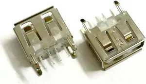 50pcs Laptop Motherboard Micro 2.0 USB 4Pin DC White A Type Flat Angle 180 Degree Female PCB Connector Socket Jack Plug