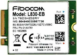 01AX761 Fibocom L830-EB WWAN Card For Yoga X280 T480 T480s T580 P52s X380 L480 L580 T490 T590 P53s X390 T490s