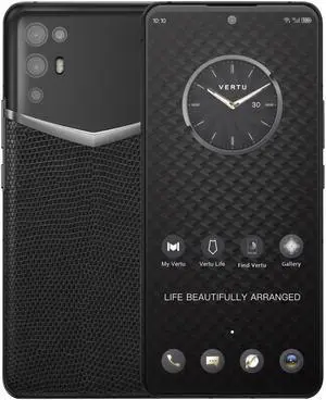 Vertu iVERTU 5G Unlocked Android Smartphone,12G RAM + 512G ROM,64MP Camera,Dual-SIM Cell Phone,Lizard Leather Craft Onyx Black
