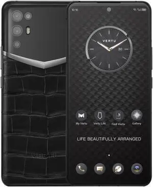 Vertu iVERTU 5G Unlocked Android Smartphone,12G RAM + 512G ROM,64MP Camera,Dual-SIM Cell Phone,Alligator Leather Craft Black