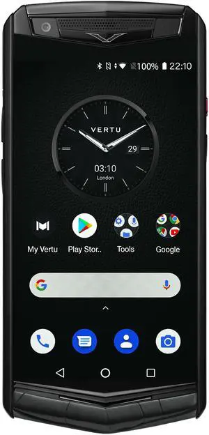 Vertu ASTER P Gothic Unlocked Android Smartphone,6G+128G,Titanium Alloy Frame & Sapphire Crystal Screen,Alligator Leather Craft Black