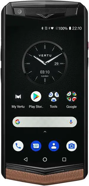 Vertu ASTER P Gothic Unlocked Android Smartphone,6G+128G,Titanium Alloy Frame & Sapphire Crystal Screen,Calf Leather Craft Caramel Brown