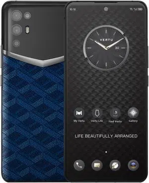 Vertu iVERTU 5G Monogram Unlocked Android Smartphone,12G RAM + 512G ROM,64MP Camera,Dual-SIM Cell Phone,Blue Monogram